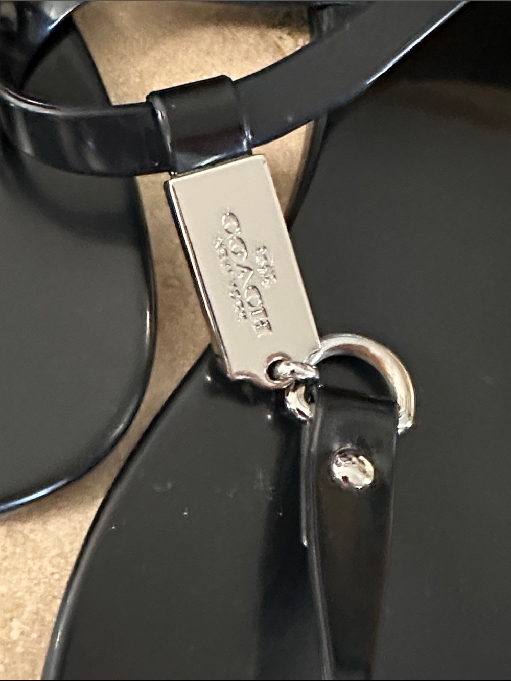 Coach Black T-Strap Jelly Sandals • Size 8 • EUC - Picture 3 of 8